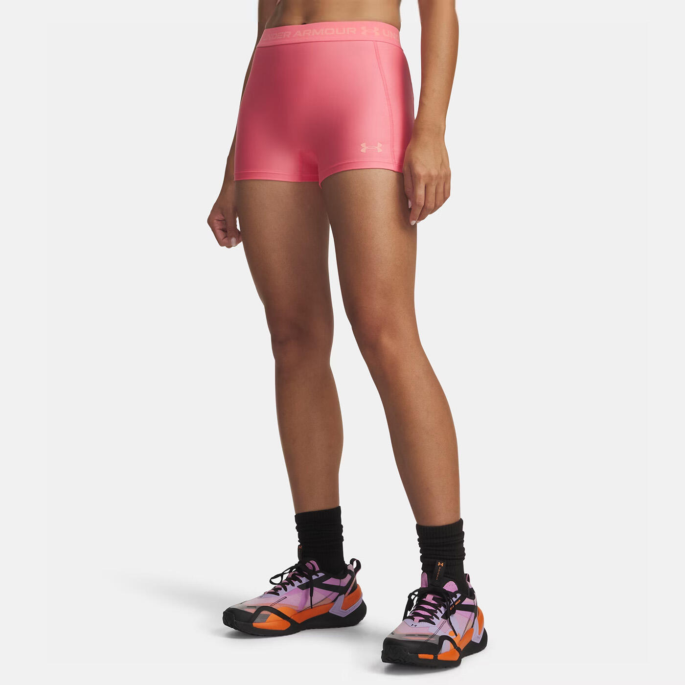 Under Armour - Shorty Under Armour Heatgear® 8cm Pour Femme Rose Doux - Short - Rose - Decathlon