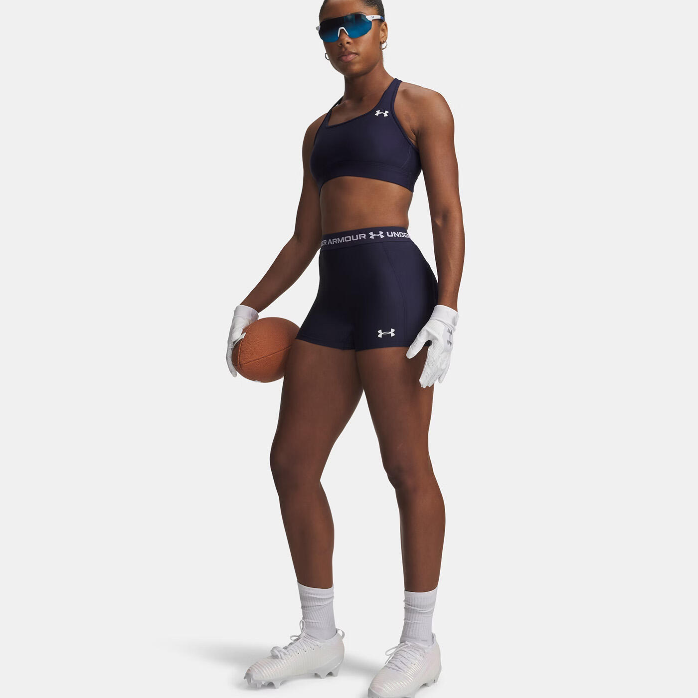 Shorty Under Armour HeatGear® 8cm pour femme Bleu marine nuit 3/3