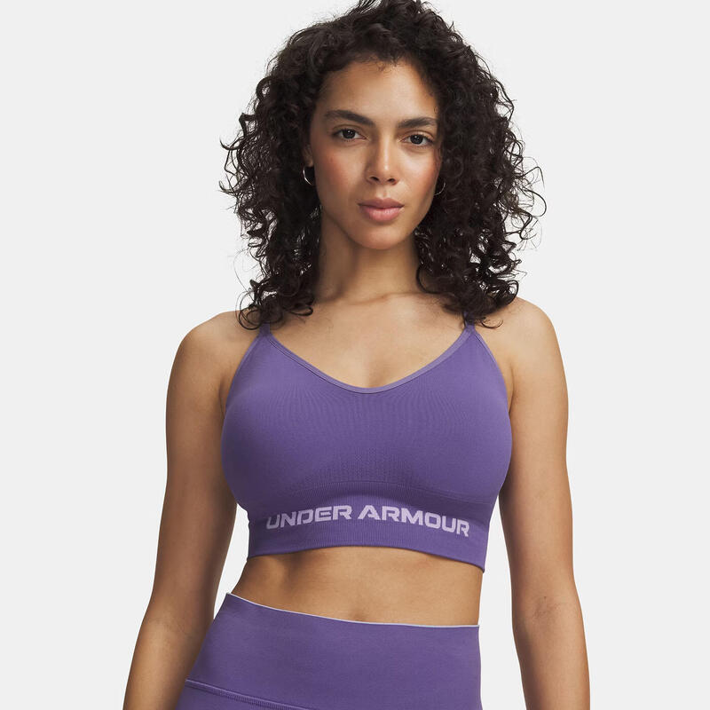 Sutien sport UA Vanish Seamless Violet cu susținere ușoară pentru femei