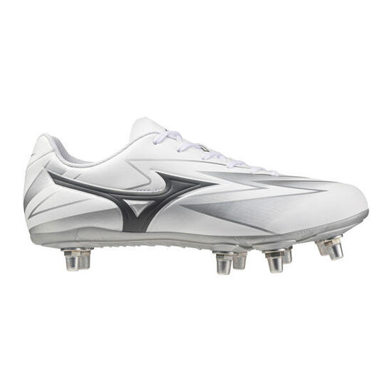 Botas de rugby Mizuno Waitangi Club blancas y grises