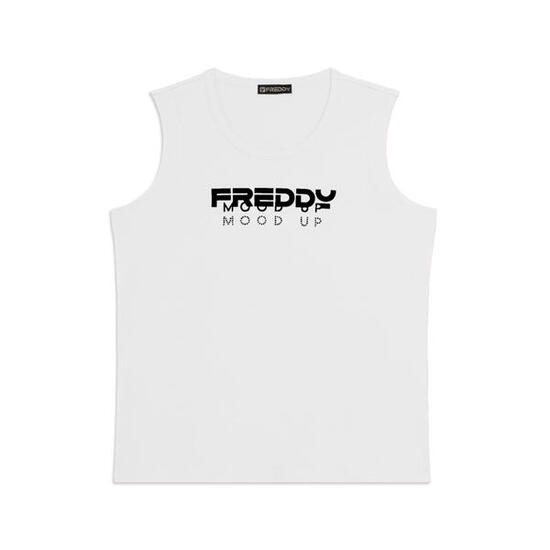 Débardeur en jersey avec le logo FREDDY et le lettrage « Mood Up »