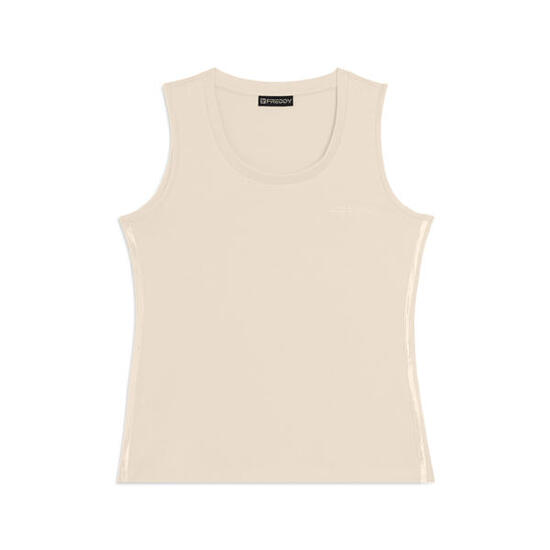 Canotta Regular con Logo FREDDY e Inserti Elastici