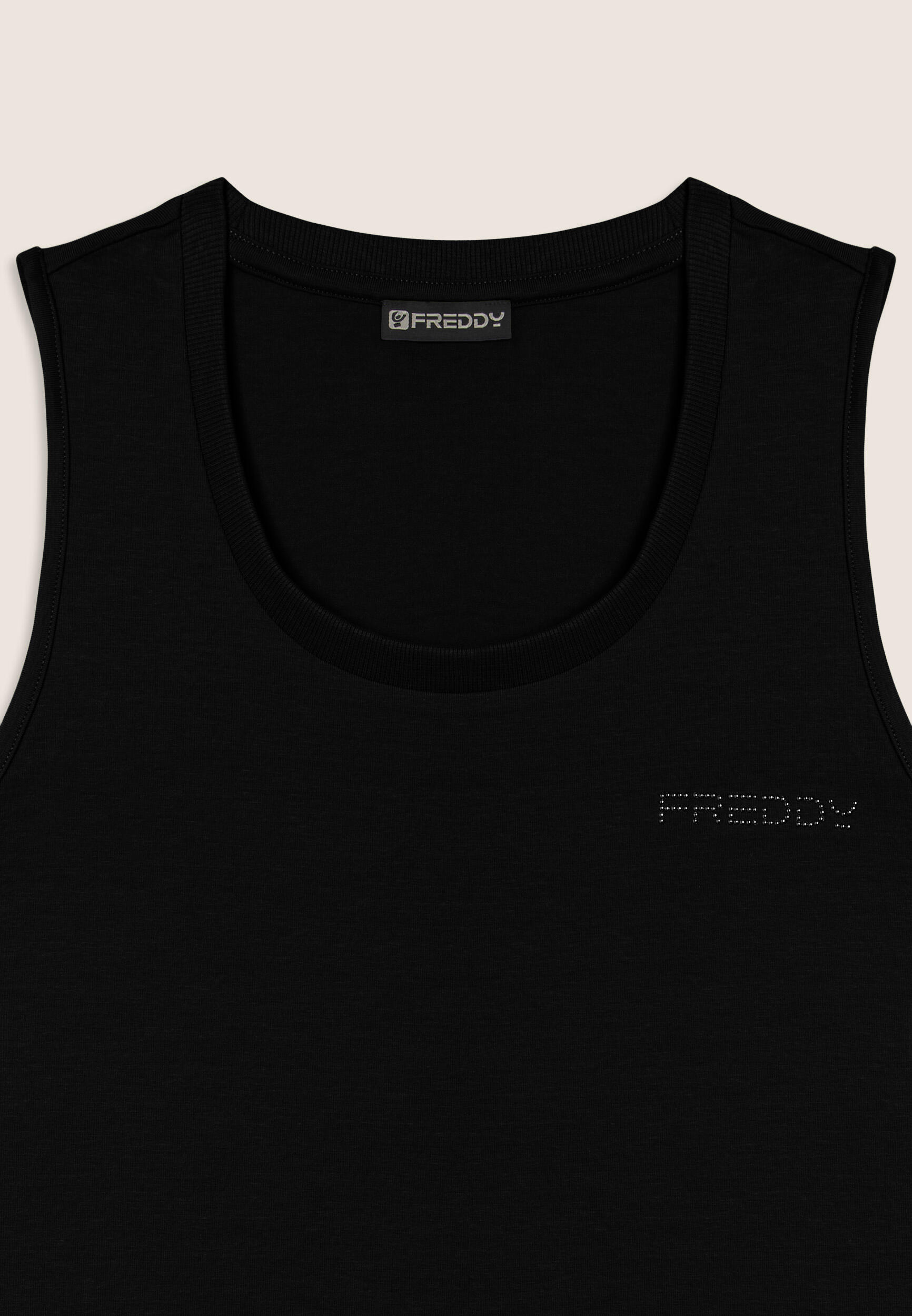 Débardeur régulier avec logo FREDDY et empiècements élastiques 3/3