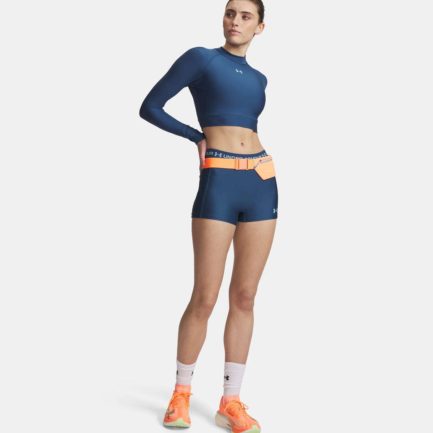 Shorty Under Armour HeatGear® 8 cm per donna Bleu jean 3/5