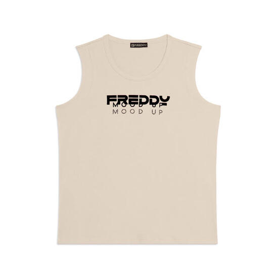 Débardeur en jersey avec le logo FREDDY et le lettrage « Mood Up »