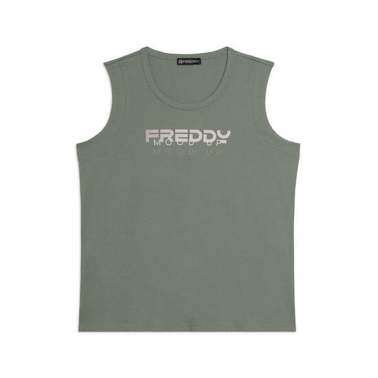 Débardeur en jersey avec le logo FREDDY et le lettrage « Mood Up »