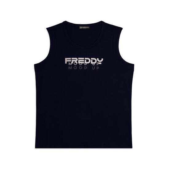 Débardeur en jersey avec le logo FREDDY et le lettrage « Mood Up »