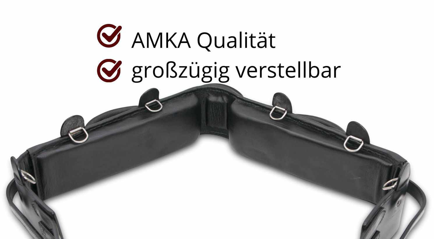 Voltigiergurt Cheval Vollblut mit runden Griffen und 2 Beinschlaufen, schwarz B 3/4