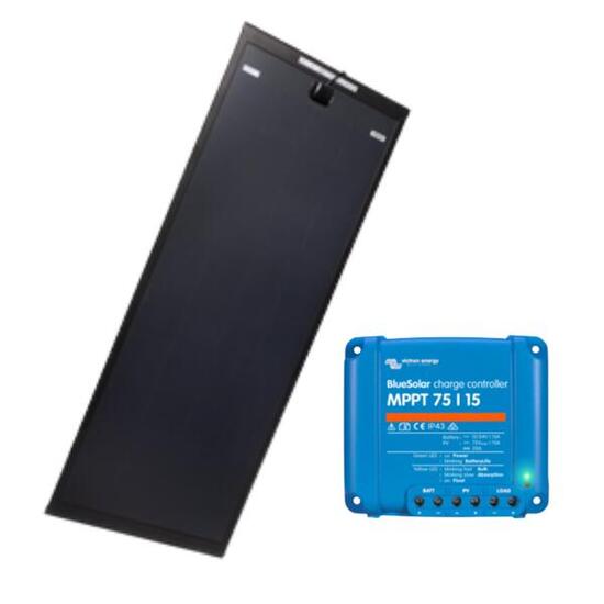PACK ANTARION Panneau solaire AERO BLACK 170W + VICTRON Régulateur MPPT 15A