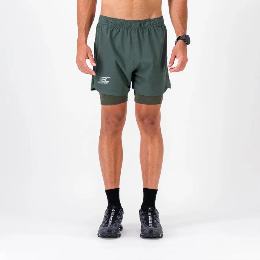 Men's Trail-Running Shorts ZIPRUN SHORT 3 IN 1