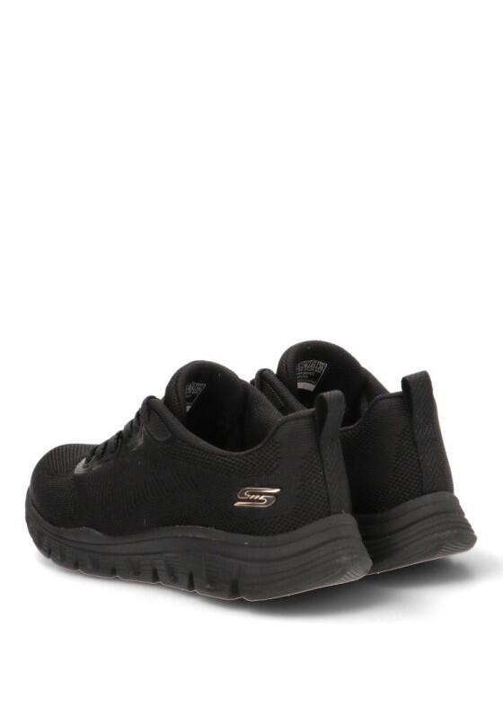 Baskets Casual Femme Semelle Plate - Modèle 117700 Noir 4/6