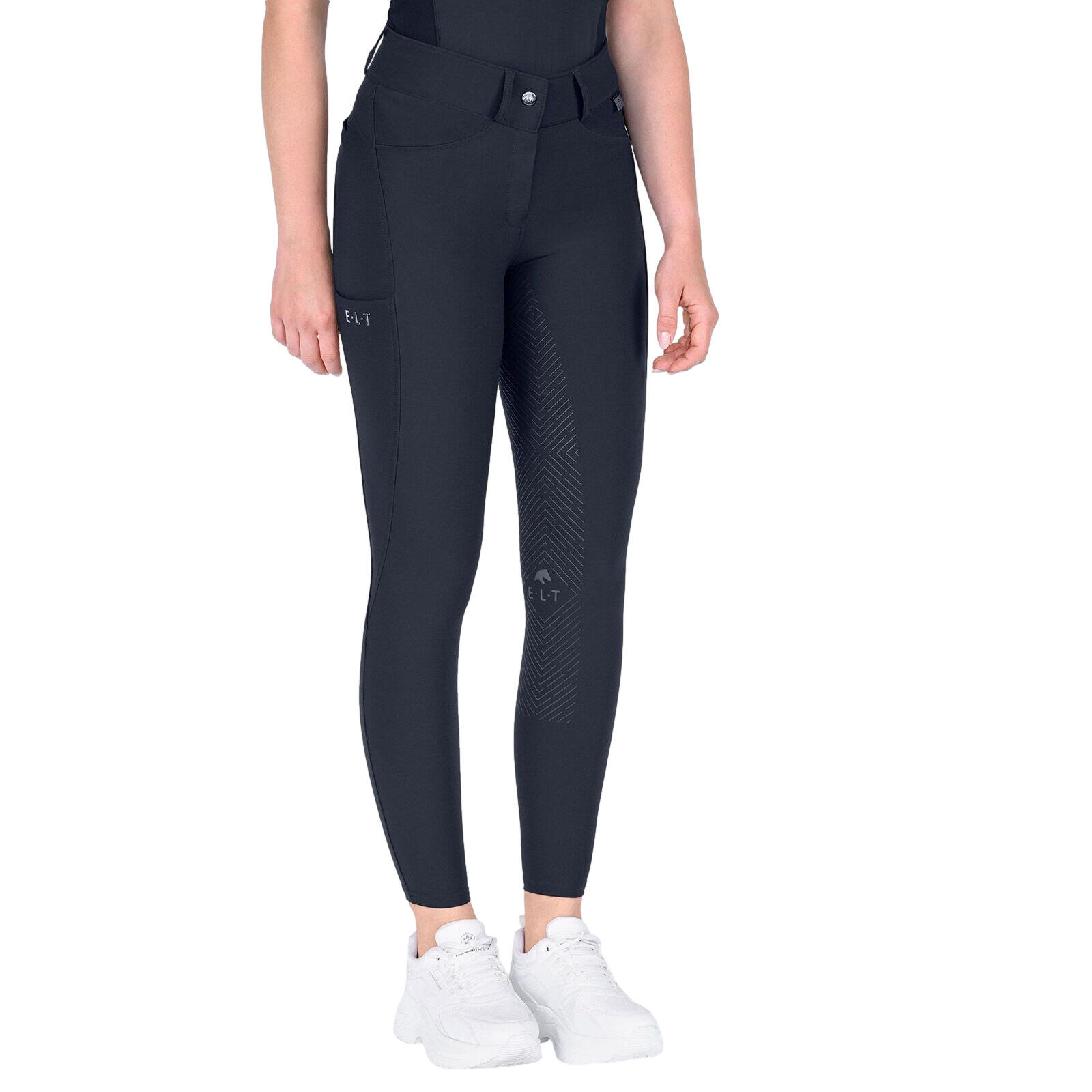 Elt - Pantalon Équitation Full Grip Fille Elt Comfort Ride - Pantalon D'Équitation - Bleu - Decathlon