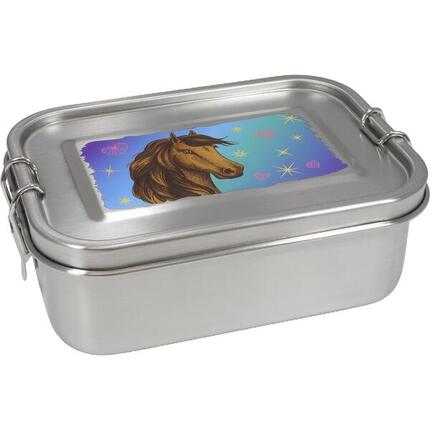 Edelstahl-Proviantdose Lunchbox Deluxe 0,8 L horse
