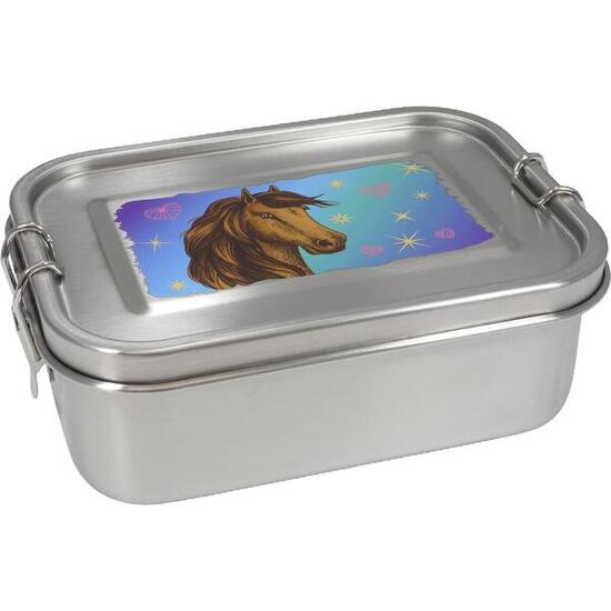 Edelstahl-Proviantdose Lunchbox Deluxe 0,8 L horse