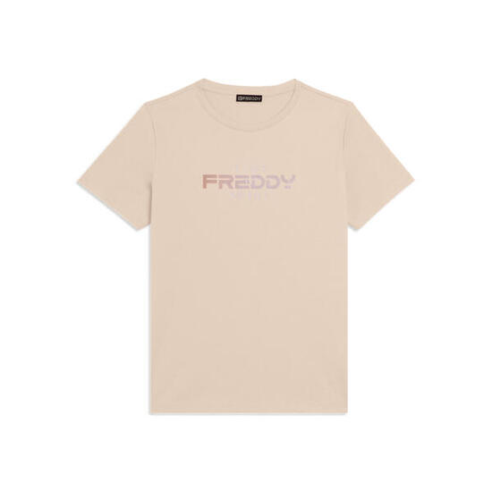 T-shirt Comfort Fit con Logo FREDDY e Slogan "Time Shine