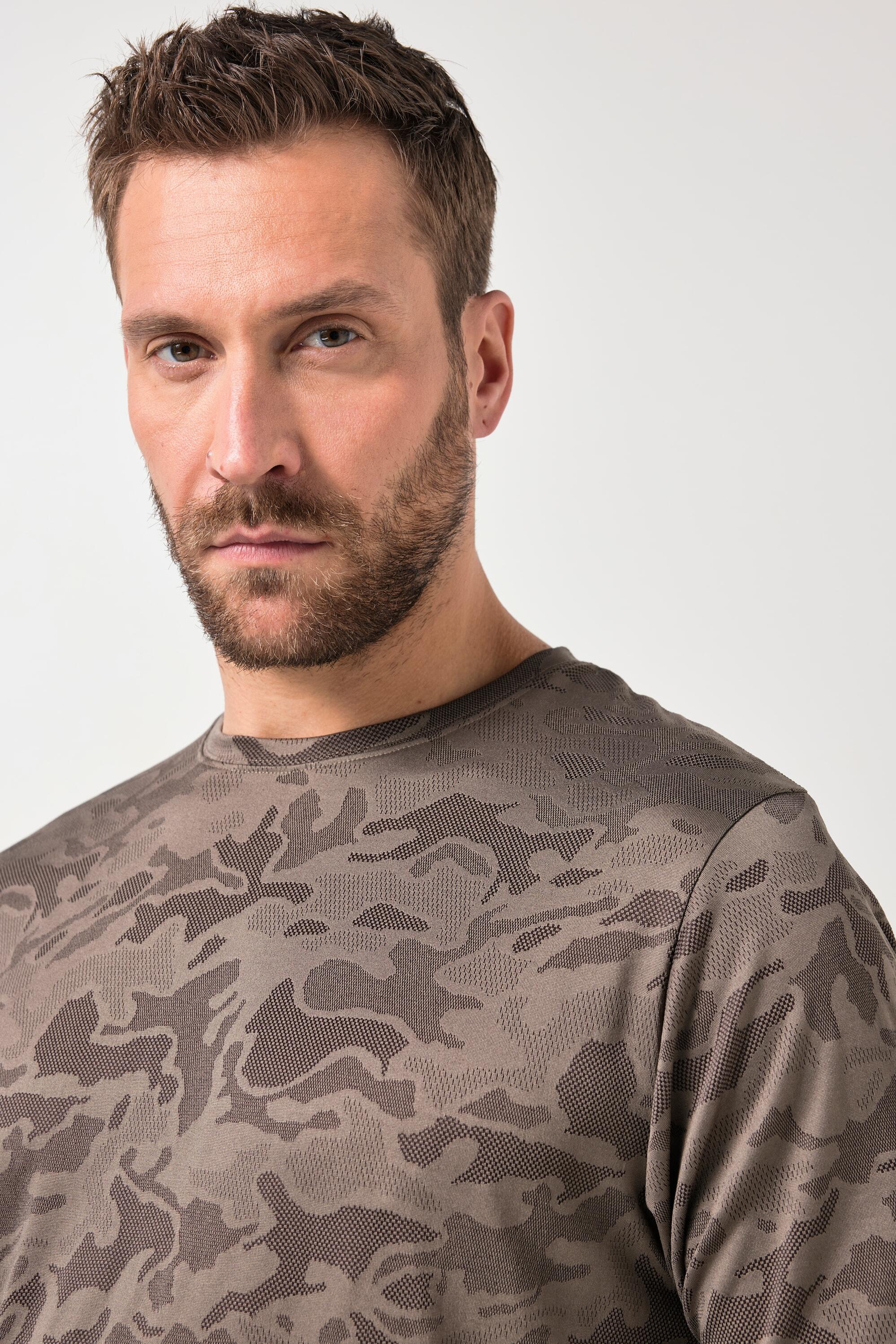 Hommes T-shirt en mesh imprimé all-over manches courtes et technologie QuickDry 3/6