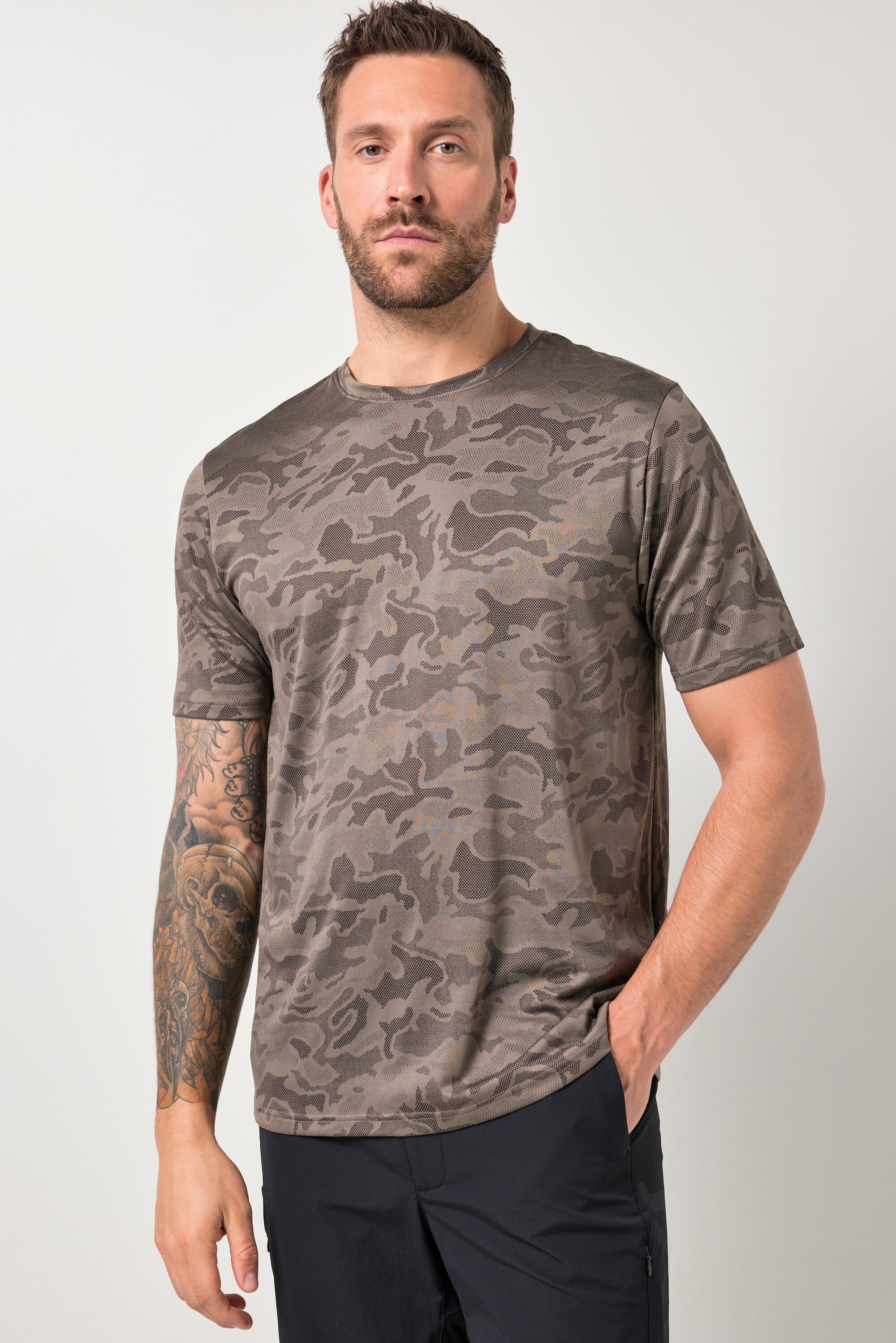 Hommes T-shirt en mesh imprimé all-over manches courtes et technologie QuickDry 1/6