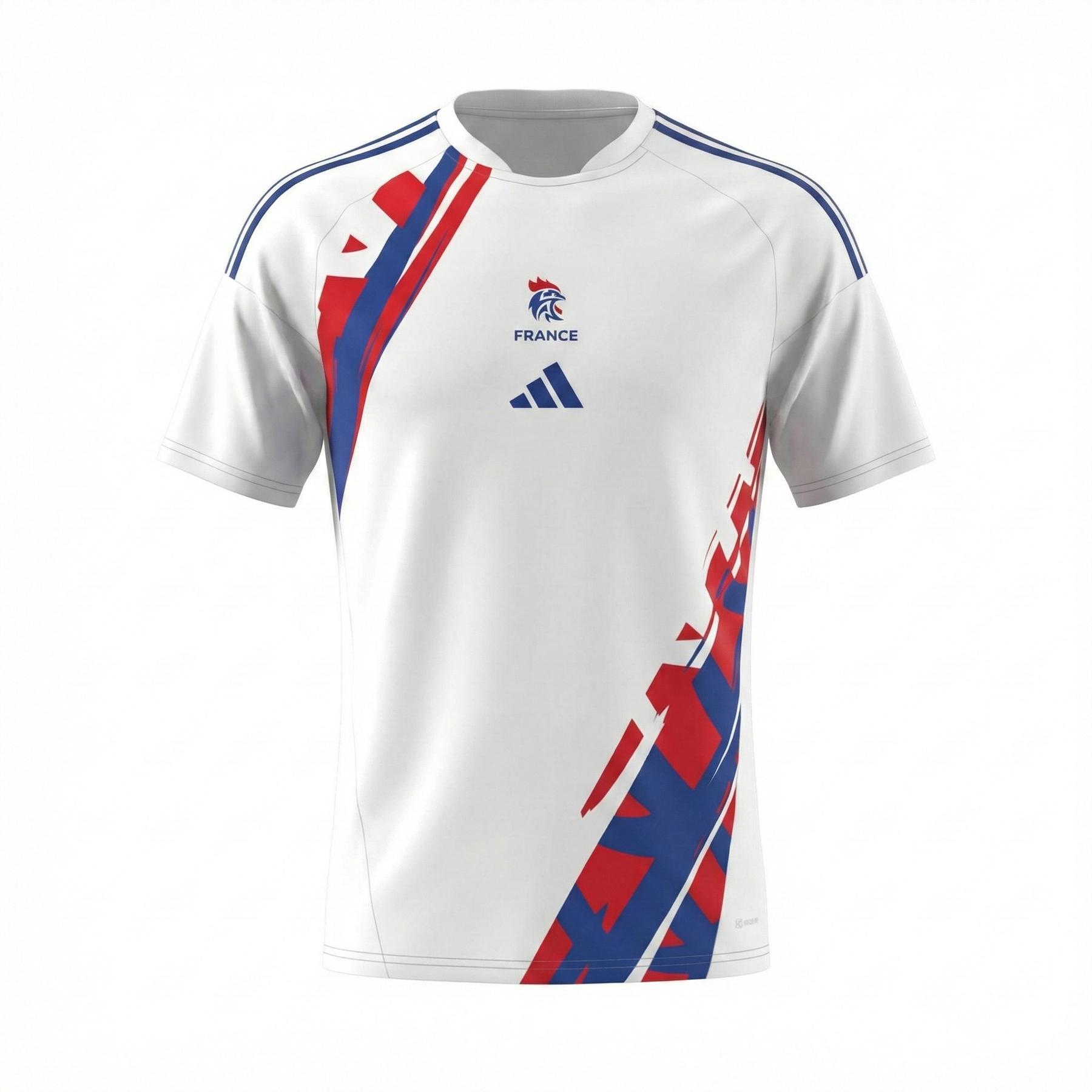 Adidas - Maillot Training France 2025/26 - Maillot Manches Courtes - Blanc - Decathlon