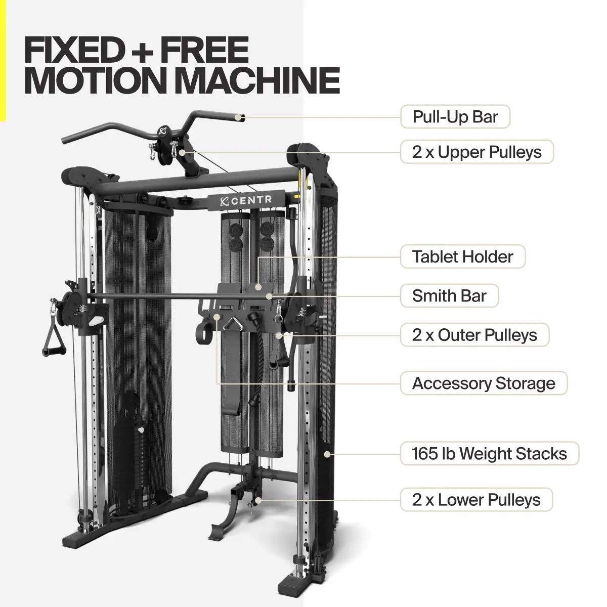 SF6 Home Gym Functional Trainer with Selectorized Smith Bar 3/7