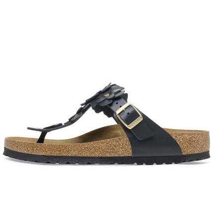 Pantoletten Birkenstock Gizeh Natural Leather Dame