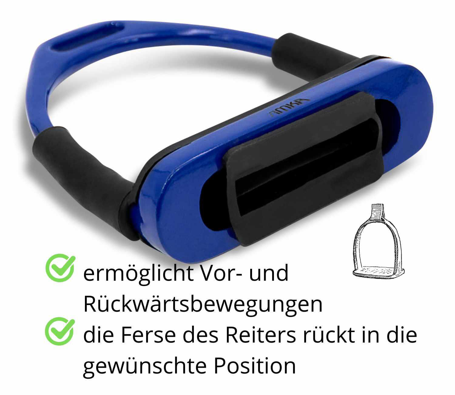 AMKA Steigbügel mit Gelenk dunkelblau Sicherheitssteigbügel Steigbügel  BWAHL 2/4