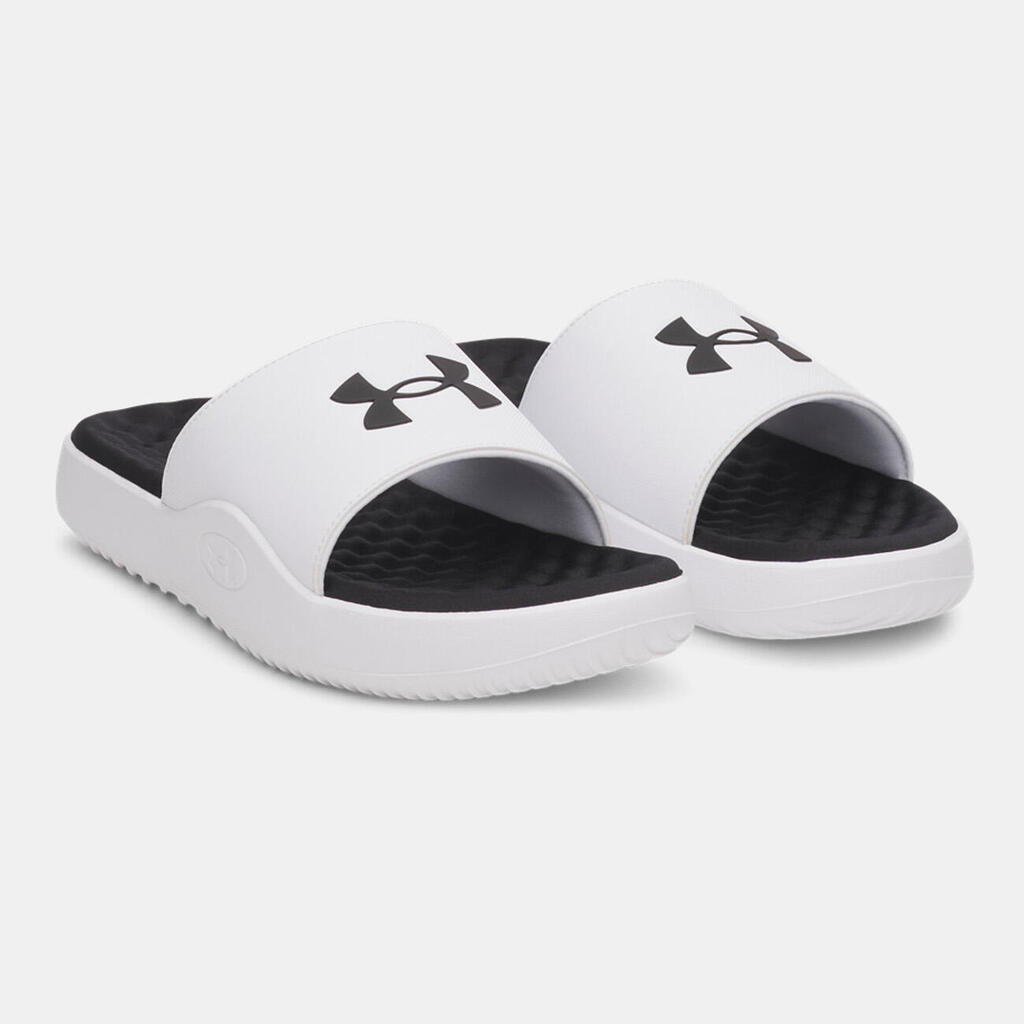 UA Ignite Pro 8 Fixed Strap Slides Under Armour White