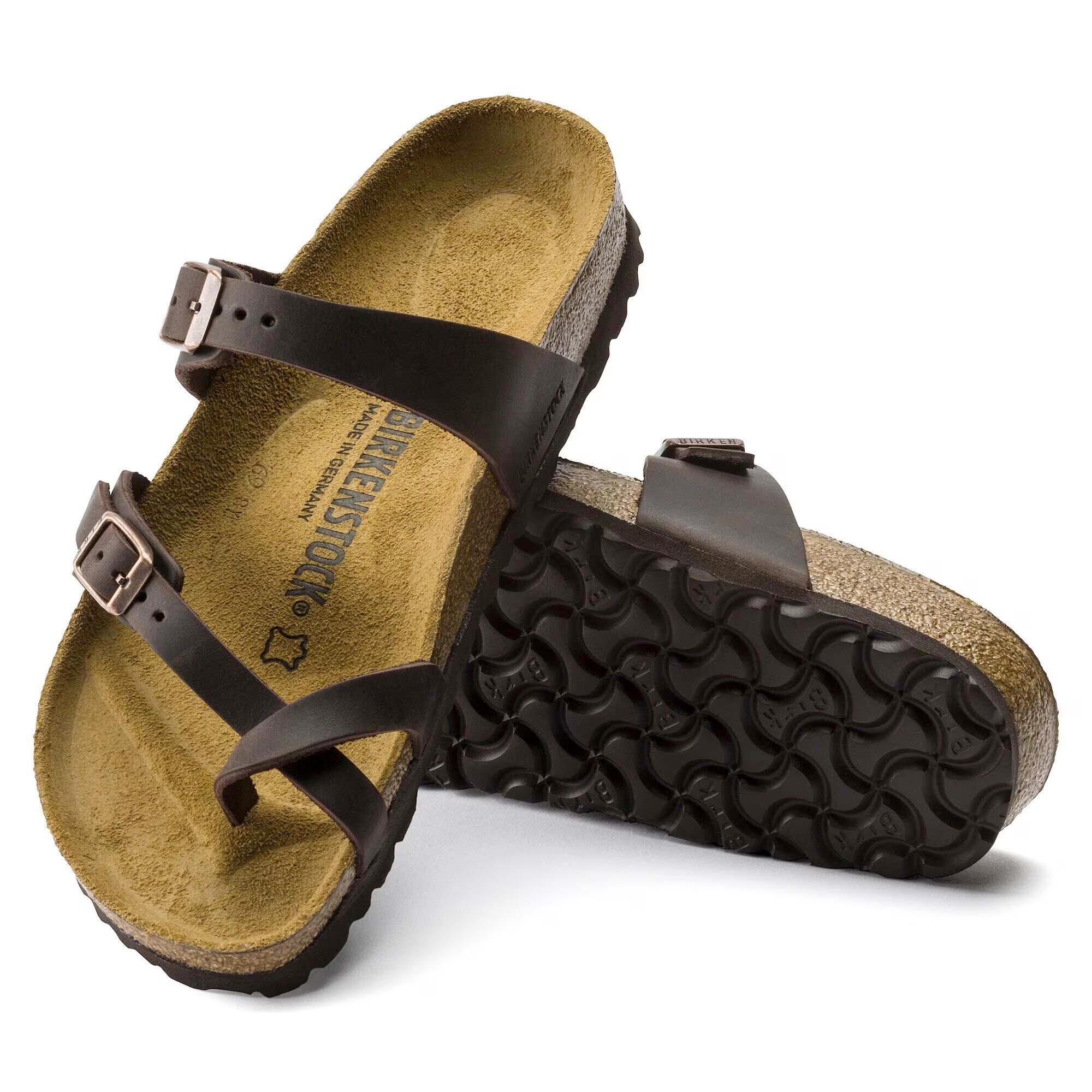 Birkenstock Slippers Mayari, Geolied Leer Volwassenen 3/5