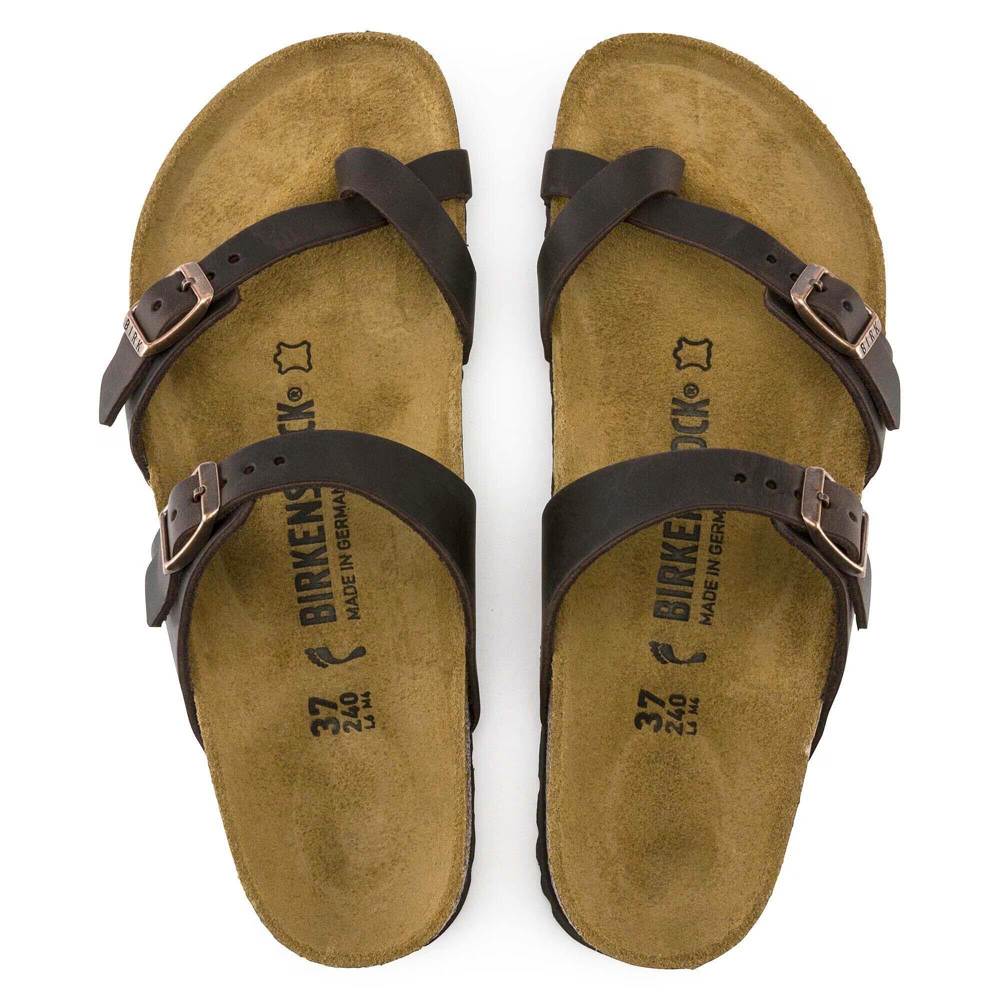 Birkenstock Slippers Mayari, Geolied Leer Volwassenen 4/5