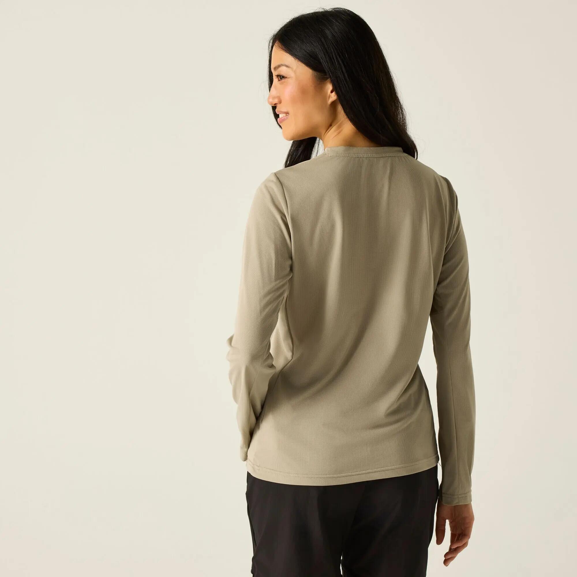 Tee Shirt Randonnée Femme Regatta "Women's Mindo Anti-Insect L/S Tee" 44 Beige 2/7