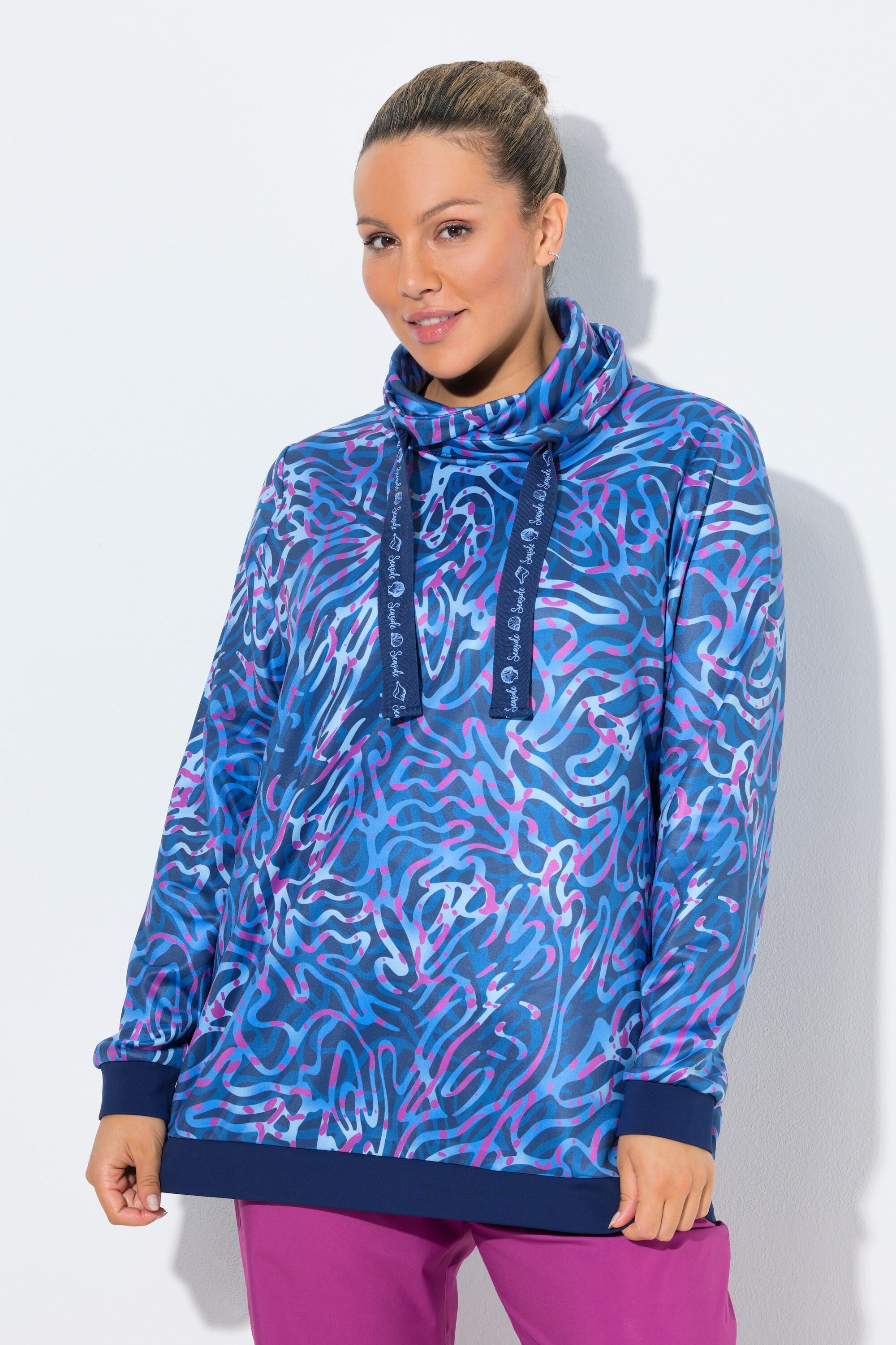 Femme Sweat-shirt manches longues et col montant matière recyclée 1/6