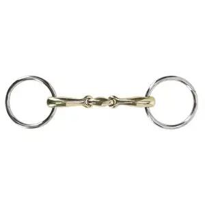 Qhp - Mors 2 Anneaux Pour Cheval Double Brisures Anatomique Qhp - Mors - Jaune - Decathlon