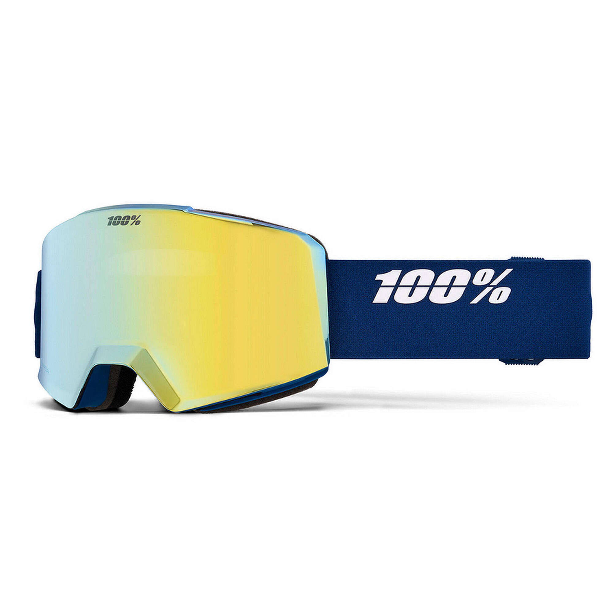 100% - Skibrille Snow Goggle Norg Deep Teal - Mirror Yellow Gold Lens - Lunettes De Soleil - Taille Unique - Decathlon