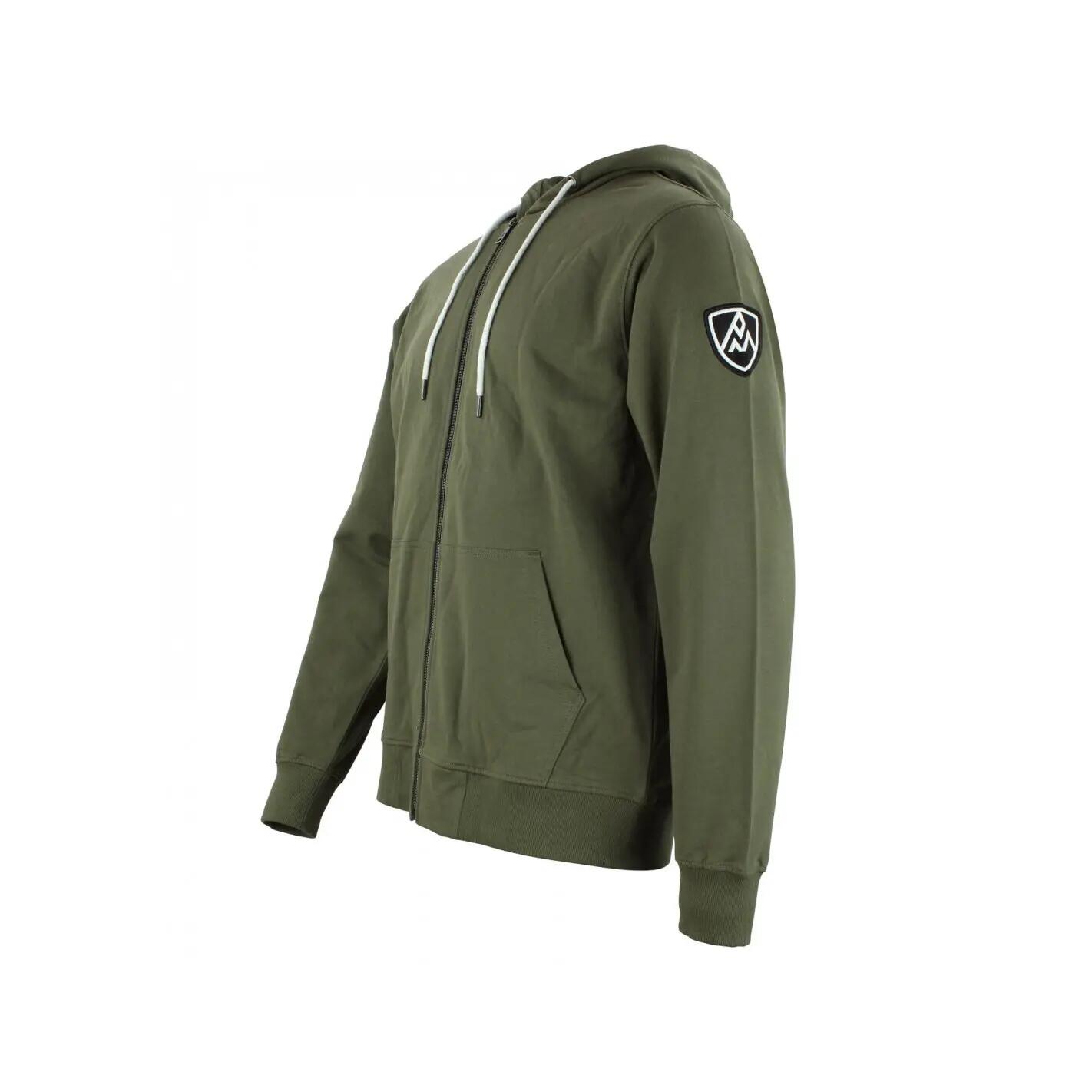 Felpa in cotone con zip integrale Peak Mountain French Terry 3/4