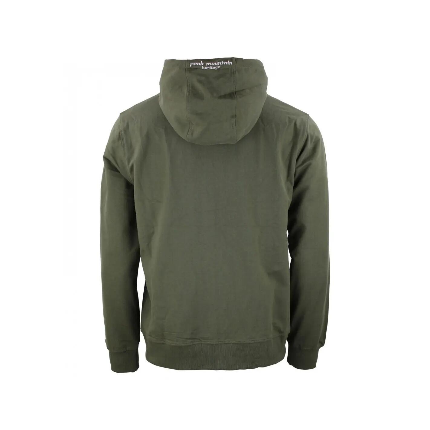 Felpa in cotone con zip integrale Peak Mountain French Terry 2/4
