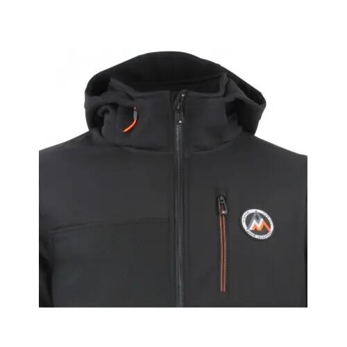 Polaire à capuche démontable avec empiècements en softshell Peak Mountain Carhoo 4/5
