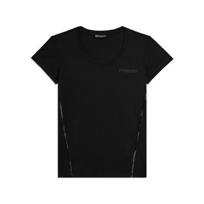 T-shirt Manica Corta con Logo FREDDY e Inserti Elastici