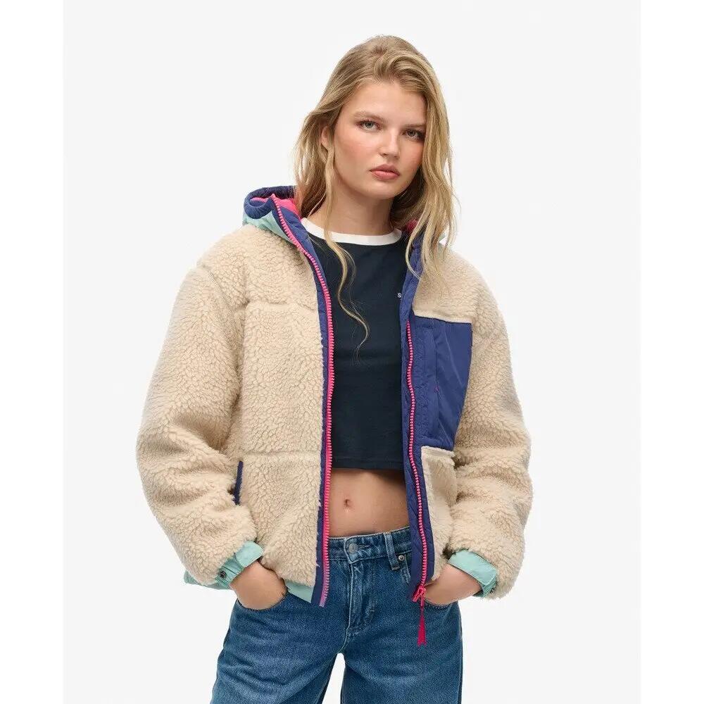 Polaire à capuche sherpa femme Superdry Vintage 3/7