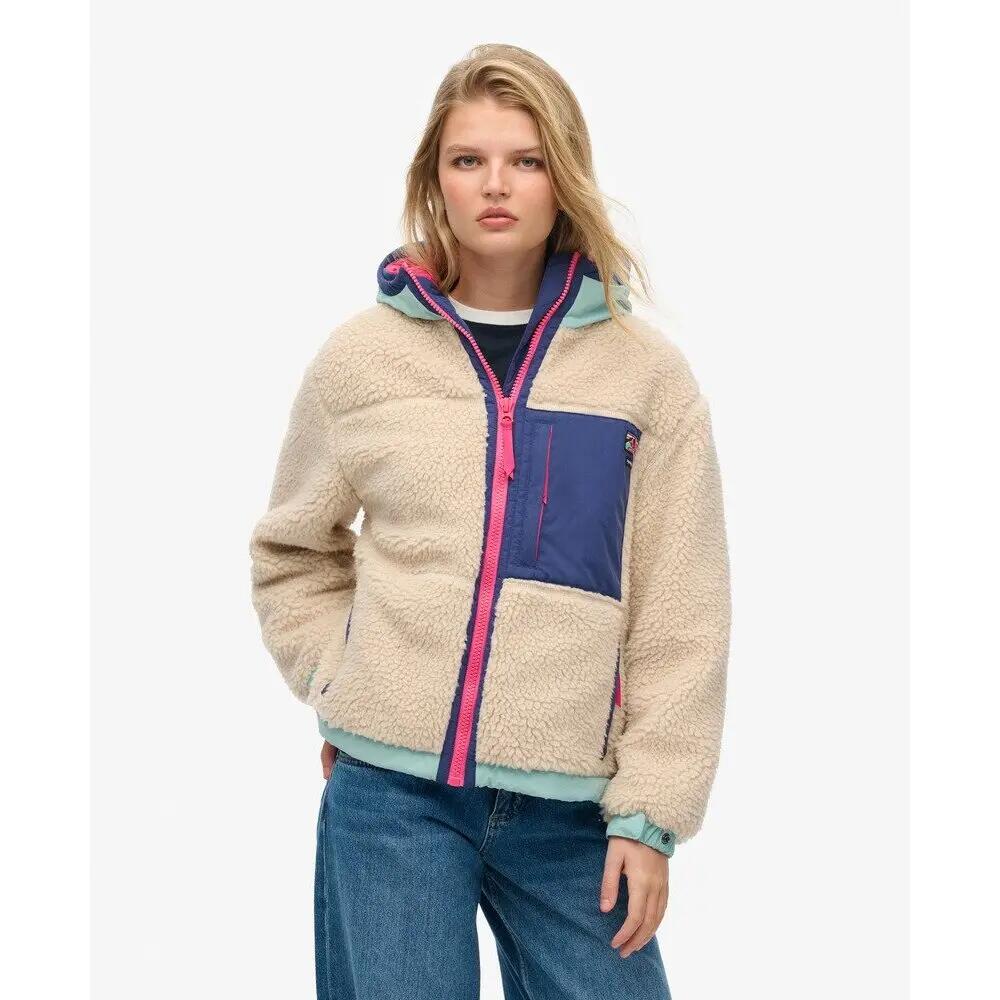 Polaire à capuche sherpa femme Superdry Vintage 2/7
