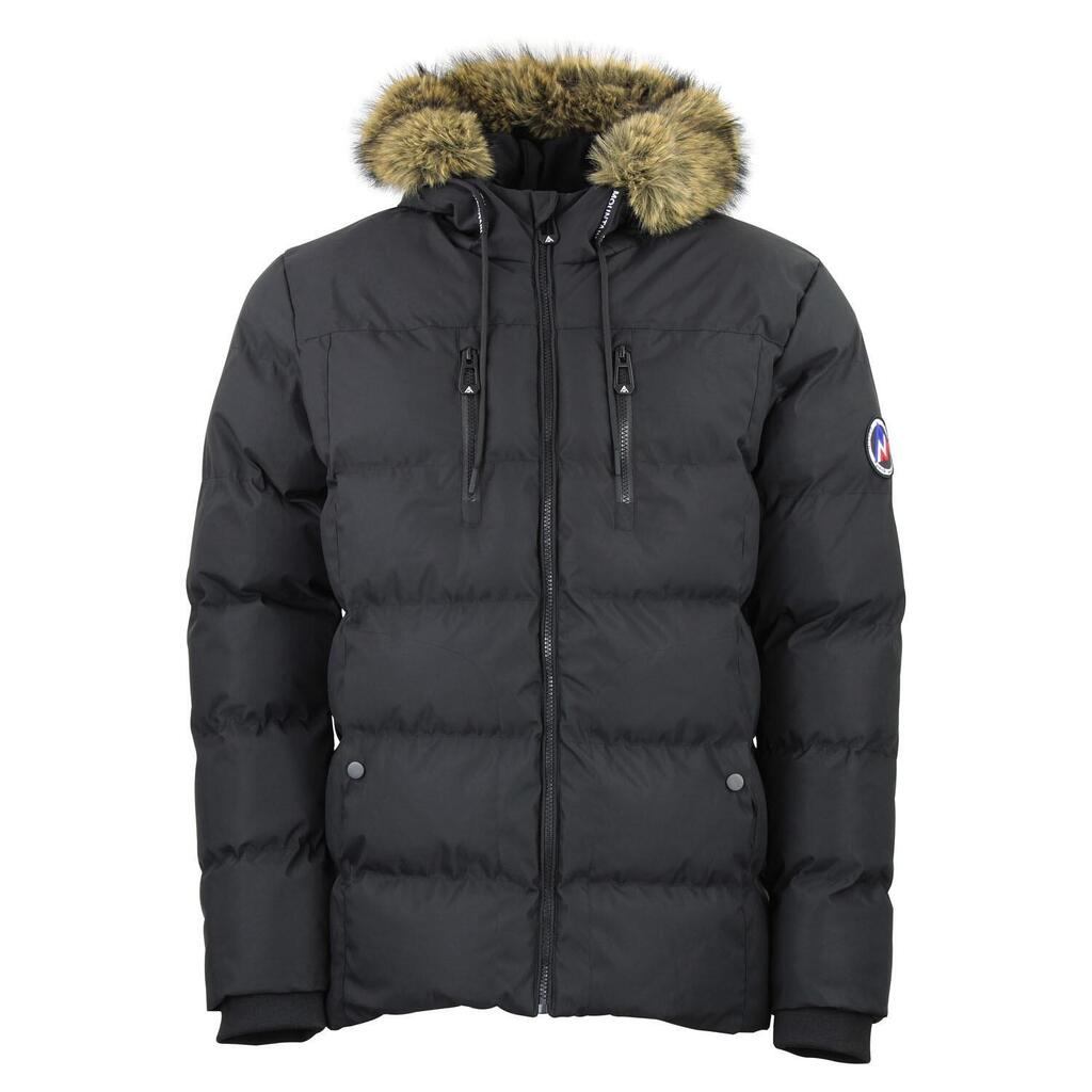 Women's fur hooded puffer jacket Peak Mountain