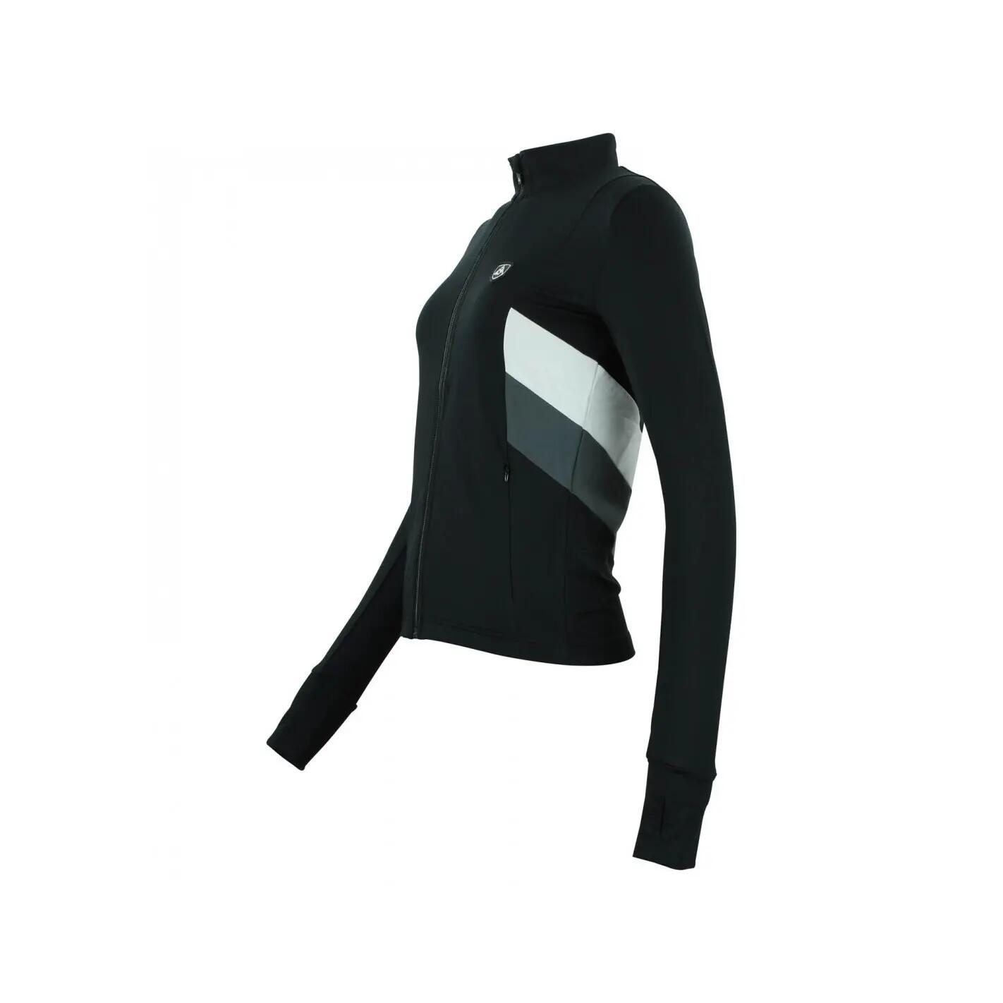 Camiseta de mujer con cremallera completa segunda piel Peak Mountain 3/4