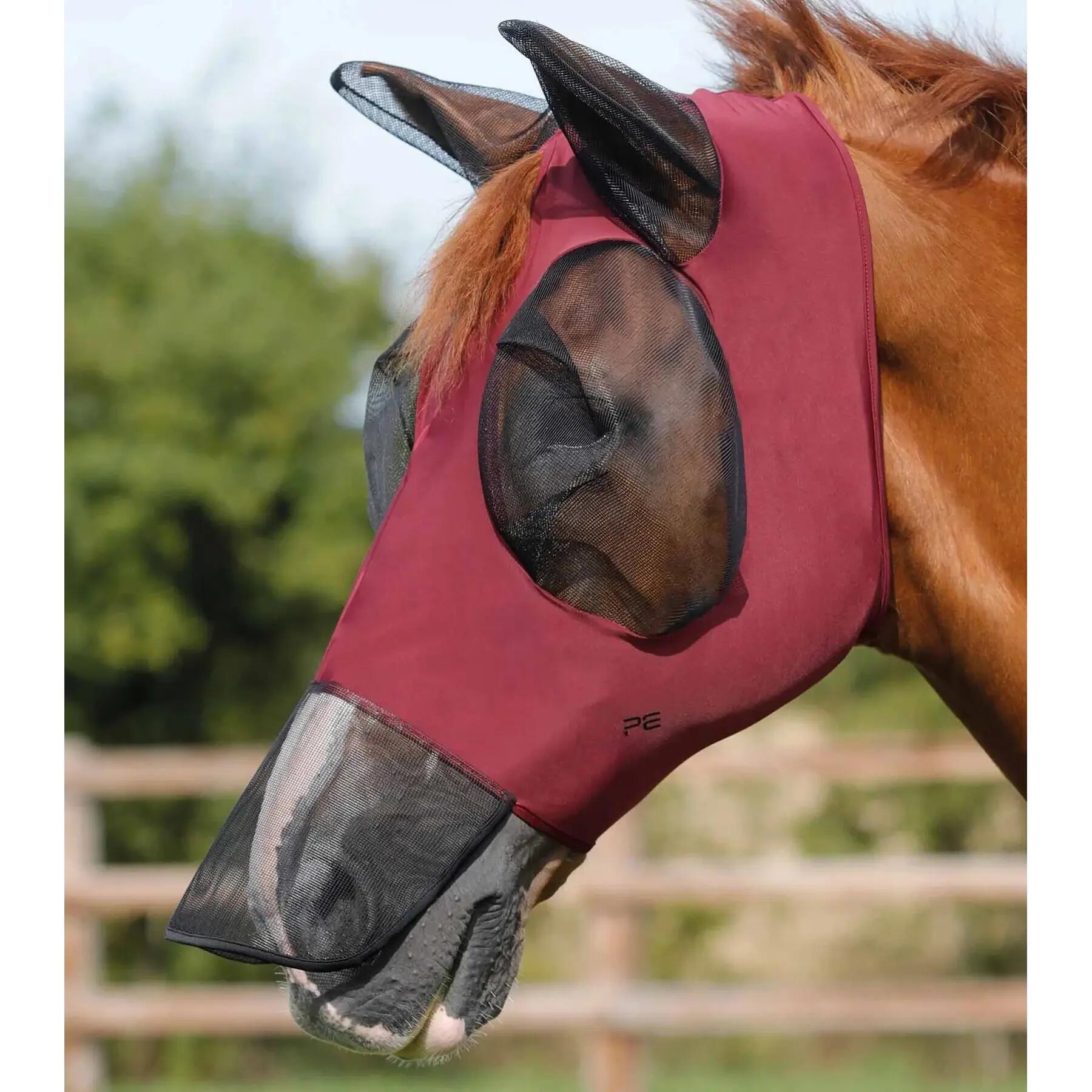 Masque Anti-mouches Premiere XS All Year - Taille XS, Sans Oreillettes, Maille Polyester, Bord Polaire, Fermeture Velcro, Compatible Couverture Premiere