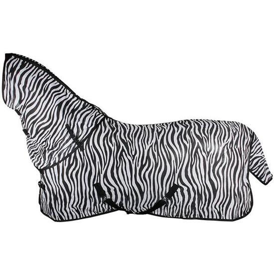 Couverture anti-mouches pour cheval motif zèbre à col ample Harry's Horse