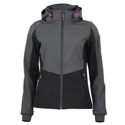 Blouson à capuche zippé contrecolle mesh femme Peak Mountain Softshell