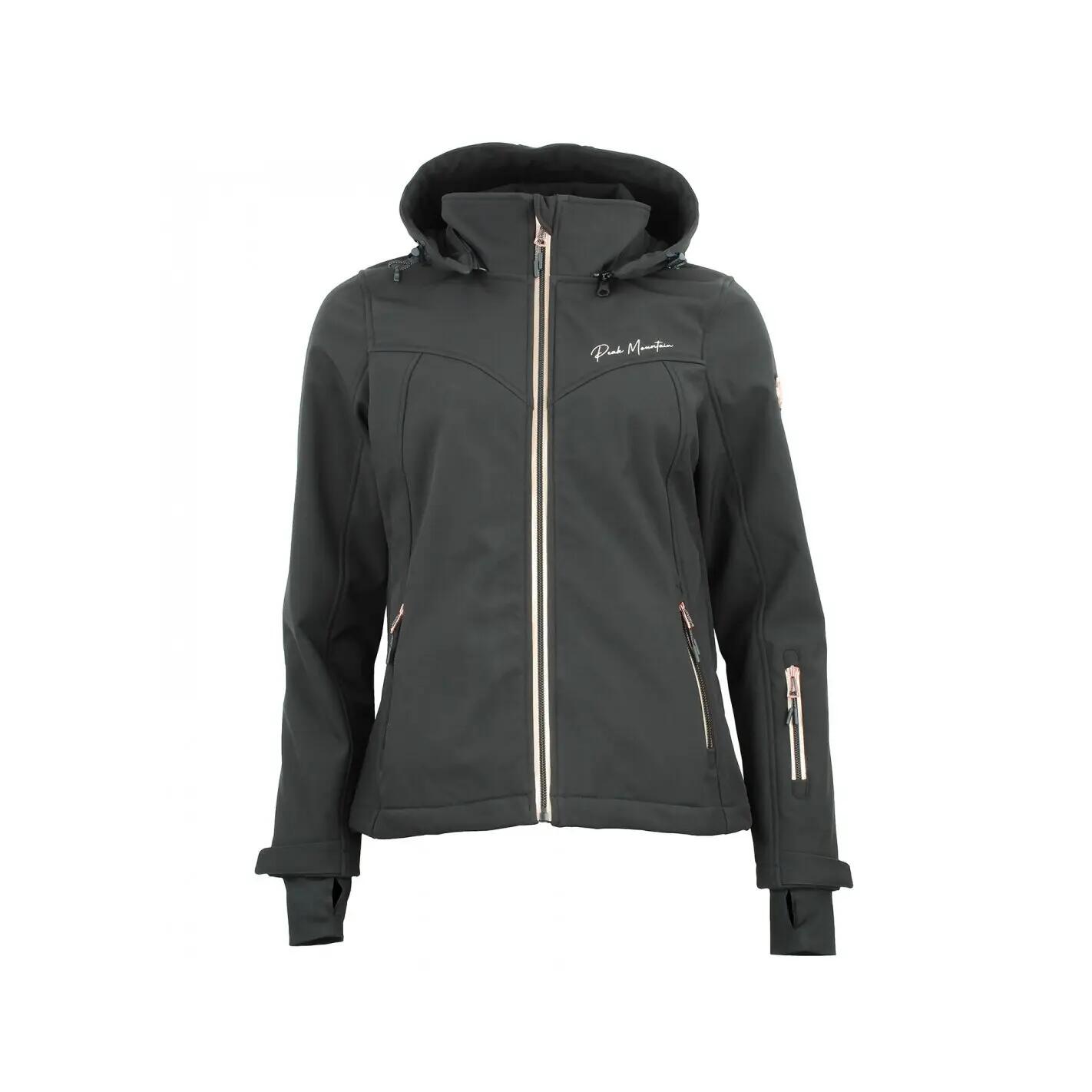 Peak Mountain - Veste Femme Peak Mountain Softshell Amaleoff - Veste - Noir|rose - S - Decathlon