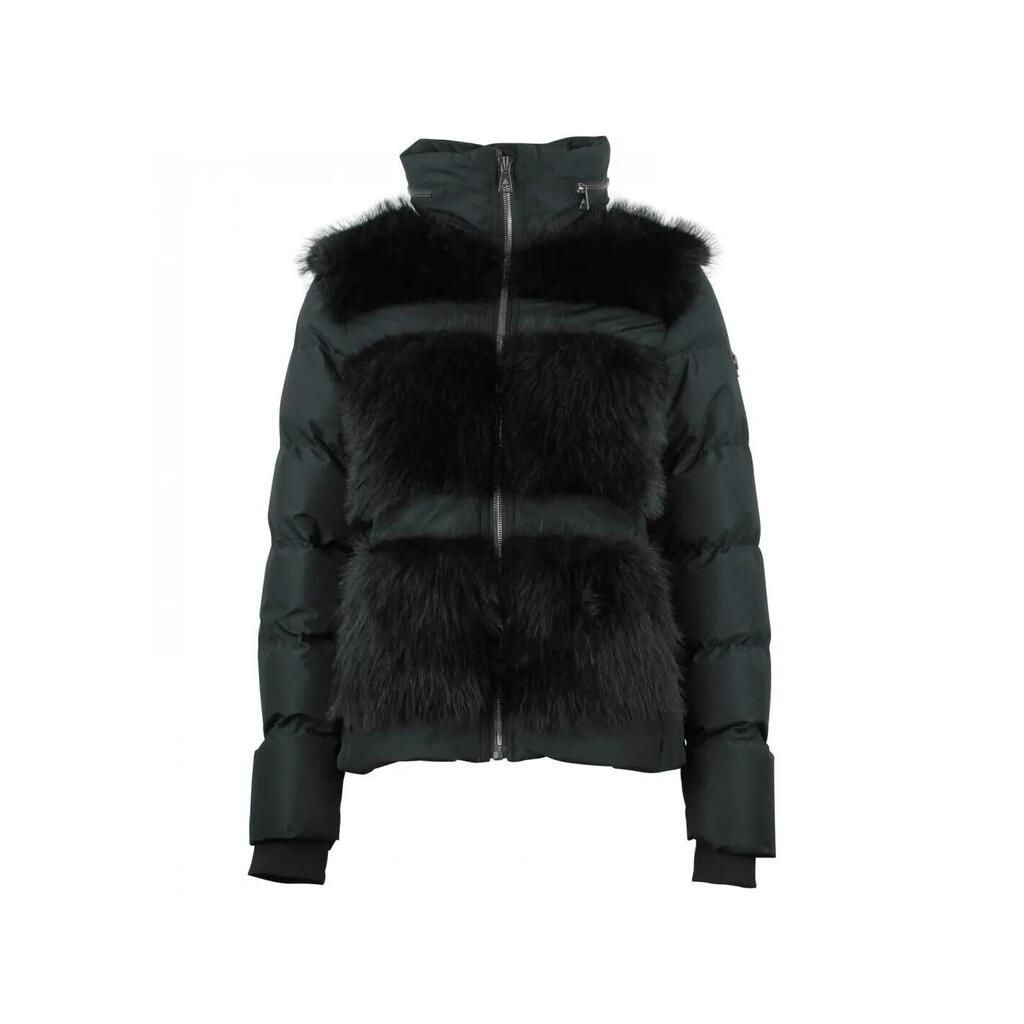 Women's fur down jacket with integral hood Peak Mountain