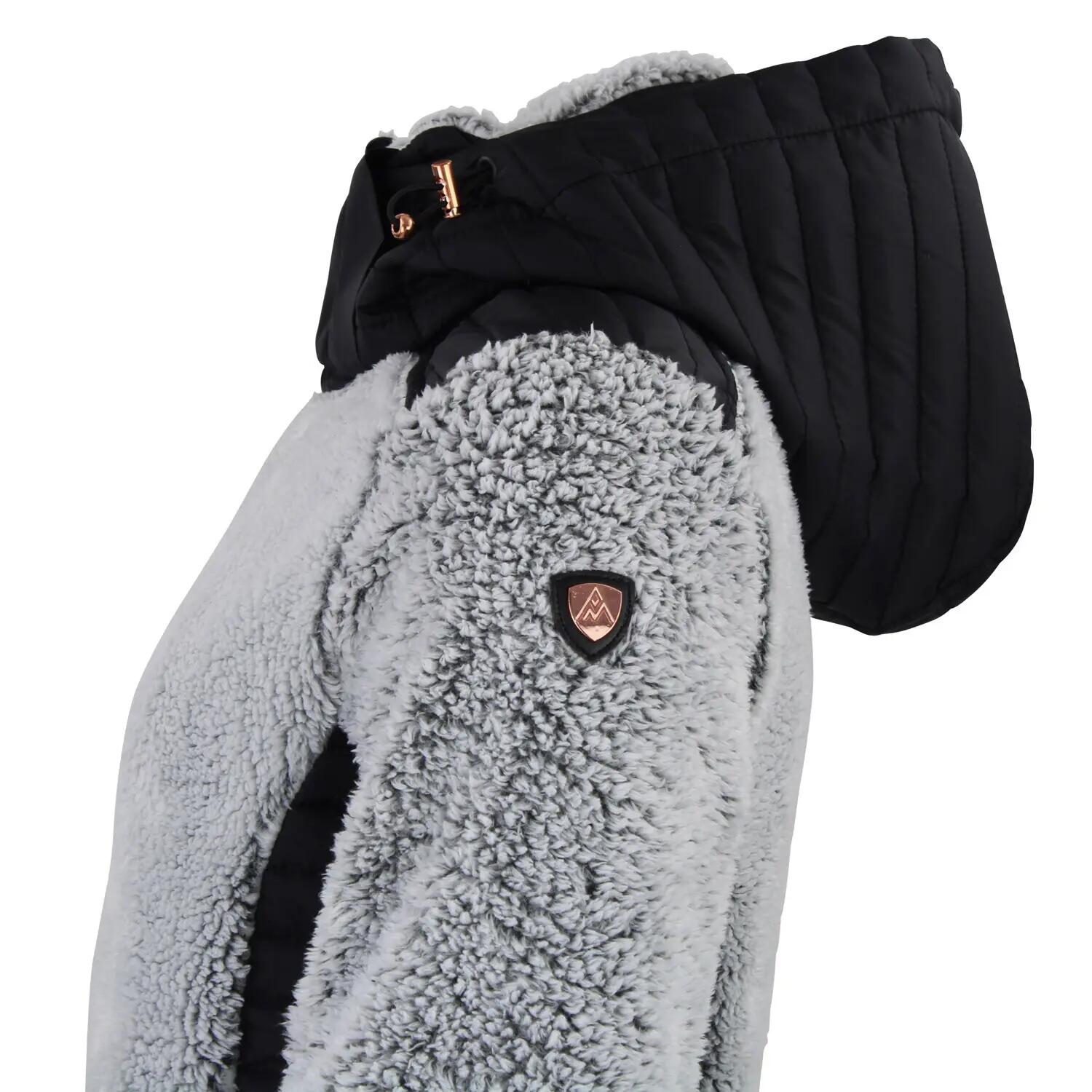 Polaire à capuche zippé bi-matière femme Peak Mountain 3/3