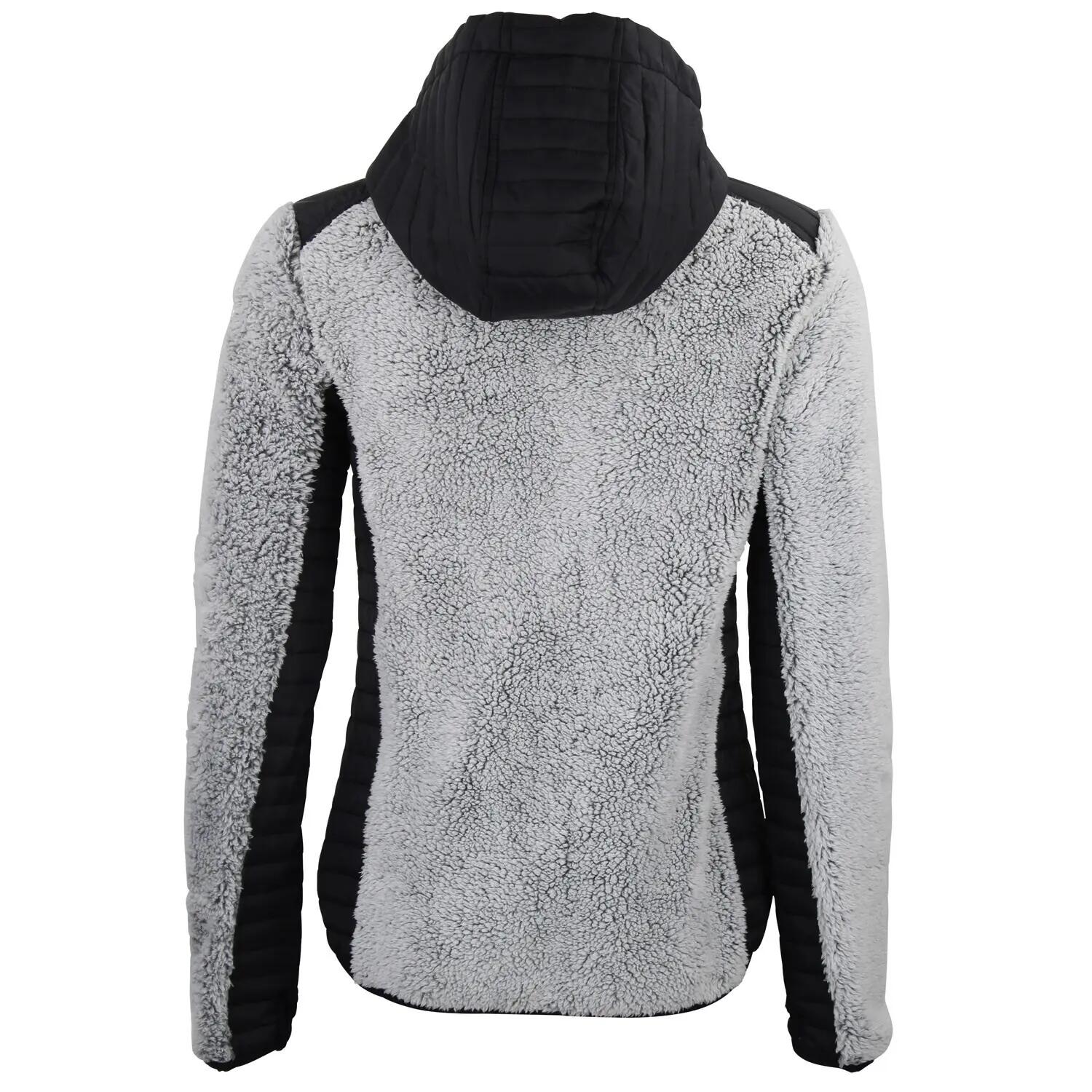 Polaire à capuche zippé bi-matière femme Peak Mountain 2/3