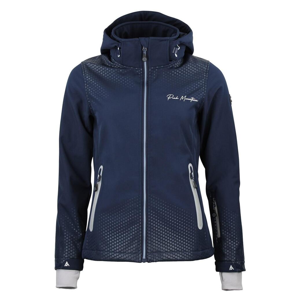 Women's zip-up hooded fleece jacket Peak Mountain Softshell