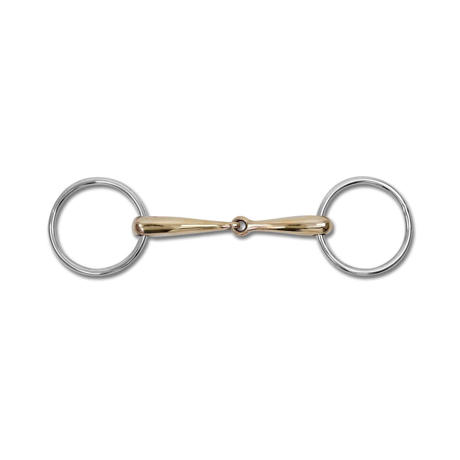 Mors 2 anneaux pour cheval brisure simple massif Waldhausen Cupris 1/1