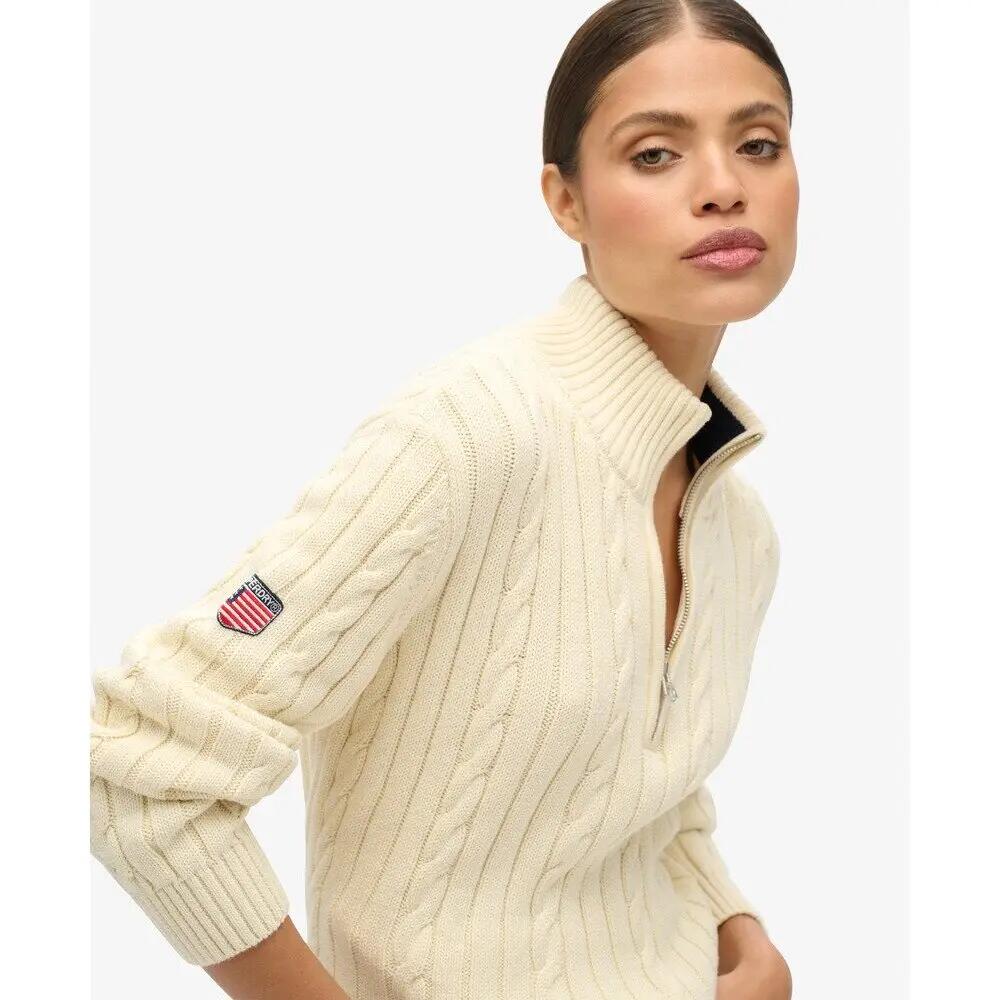 Pull de rugby en maille à col camionneur femme Superdry 6/6